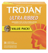 TROJAN ULTRA RIBBED 3CT  NO RETURN / NO EXCHANGE
